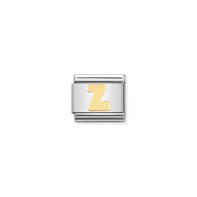 Nomination Composable Classic Länk Bokstav Z i bonded guld