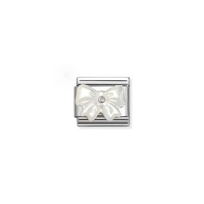 Nomination Composable Classic Länk, Bow, White Mother of Pearl