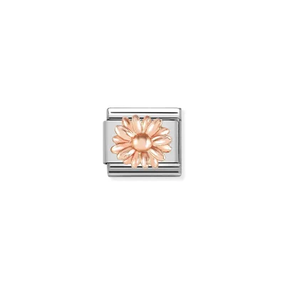 Nomination Composable Classic Länk Daisy-symbol i Roséguld