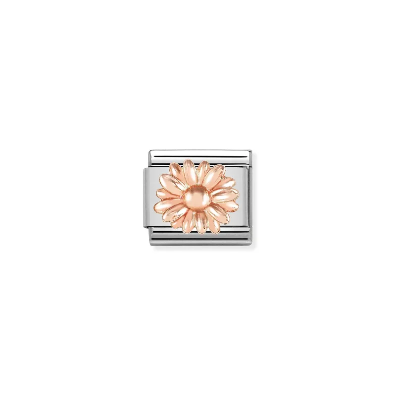 Nomination Composable Classic Länk Daisy-symbol i Roséguld