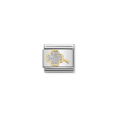 Nomination Composable Classic Länk Glitter 4-Leaf Clover