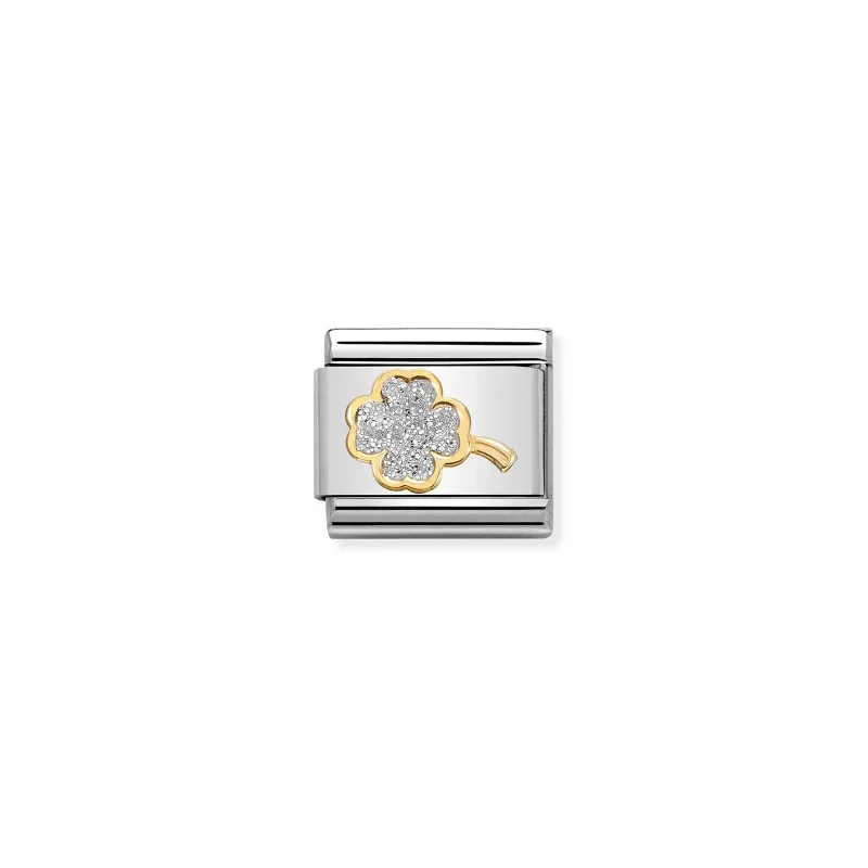 Nomination Composable Classic Länk Glitter 4-Leaf Clover