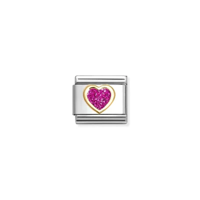Nomination Composable Classic Länk, Heart, Fuchsia Glitter
