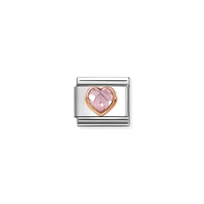 Nomination Composable Classic Lnk, Heart med Rosa CZ