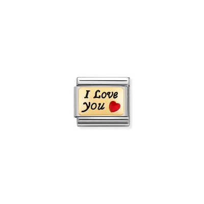 Nomination Composable Classic Länk I LOVE YOU with Red Heart