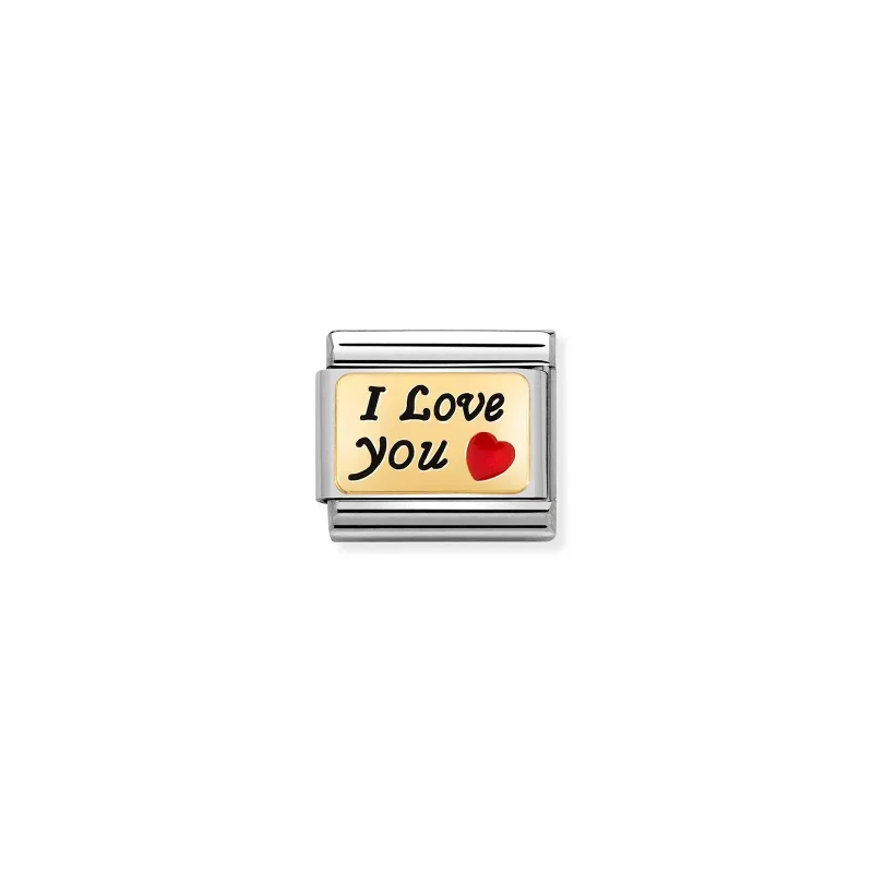 Nomination Composable Classic Länk I LOVE YOU with Red Heart