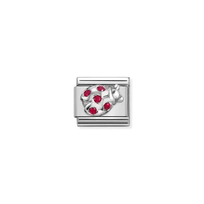 Nomination Composable Classic Länk, Ladybug, Silver and CZ