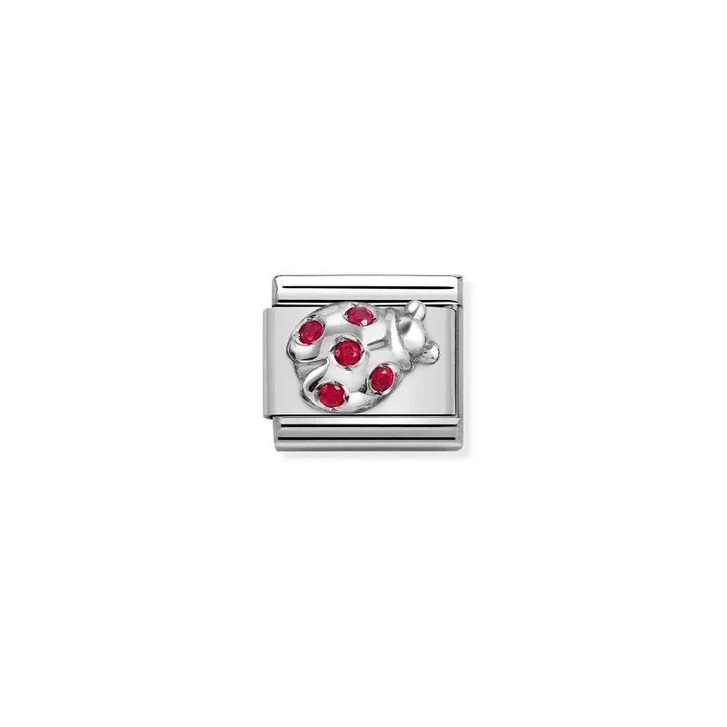 Nomination Composable Classic Länk, Ladybug, Silver and CZ