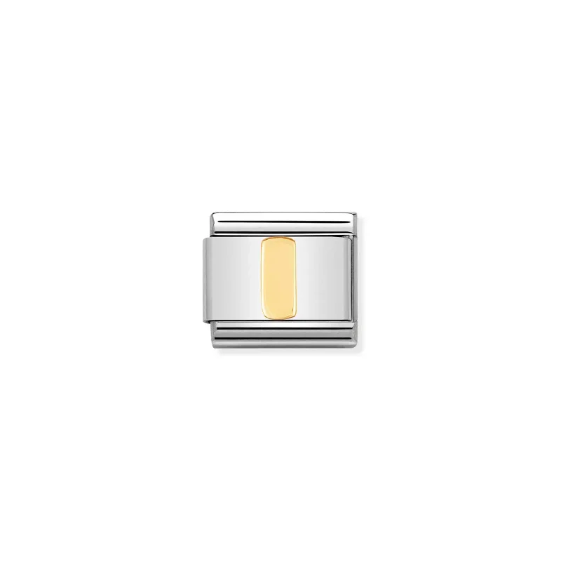 Nomination Composable Classic Länk Letter I i bondad guld