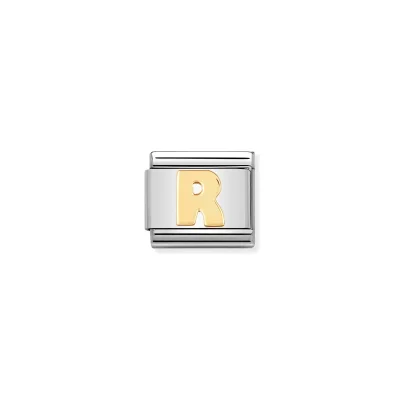 Nomination Composable Classic Länk Letter R i bonded gult