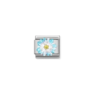 Nomination Composable Classic Länk, Light Blue Flower