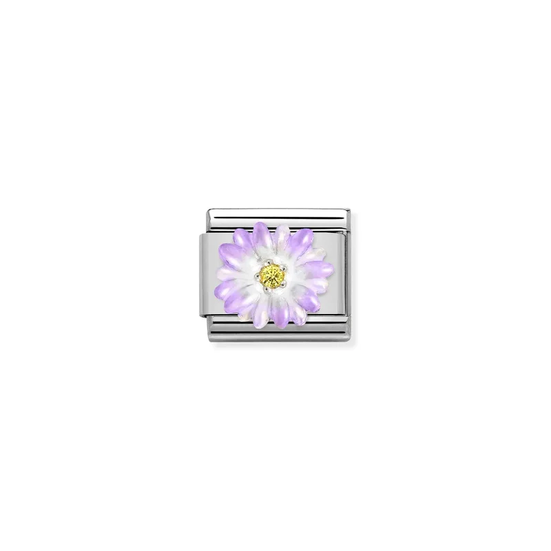 Nomination Composable Classic Länk, Lila Blomma