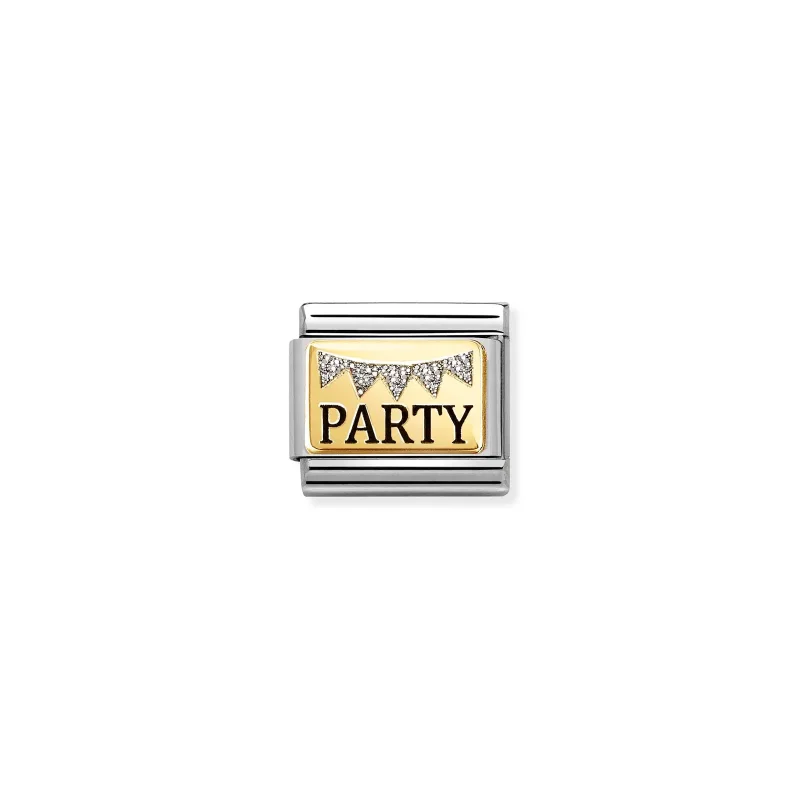 Nomination Composable Classic Länk, PARTY, Glitter Bunting