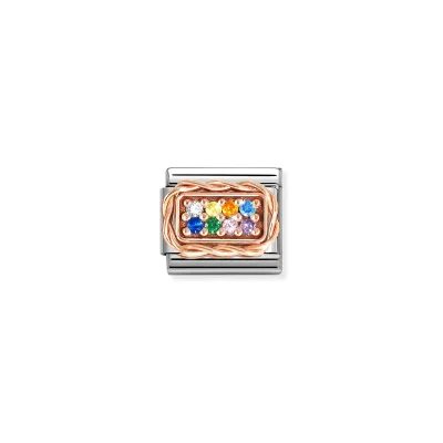 Nomination Composable Classic Länk, Pavé, Rainbow stones