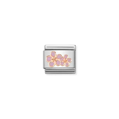 Nomination Composable Classic Länk Pink Peach Blossom i Röd Guld
