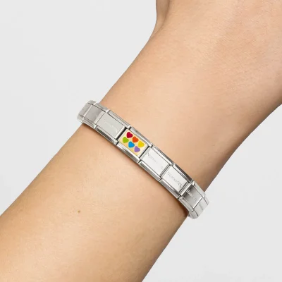 Nomination Composable Classic Länk Rainbow Hearts