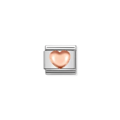 Nomination Composable Classic Länk Raised Heart in bonded rose gold