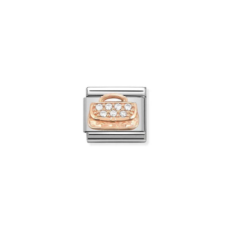 Nomination Composable Classic Länk Roséguld Handbag med Zirkonia