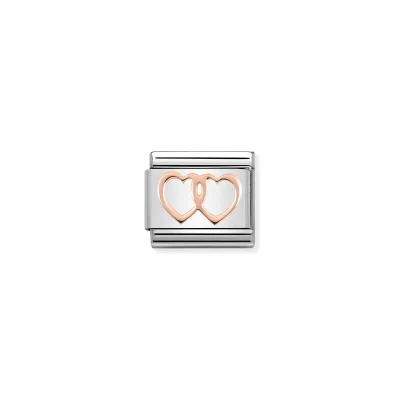 Nomination Composable Classic Länk Rose Gold Double Heart