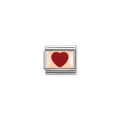 Nomination Composable Classic Länk Rose Gold red Heart