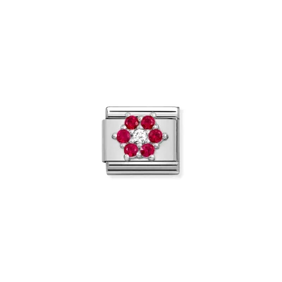 Nomination Composable Classic Länk, Silver Blomma med CZ