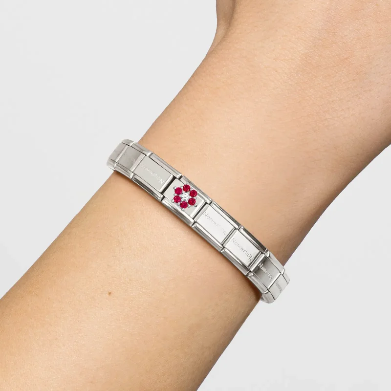 Nomination Composable Classic Länk, Silver Blomma med CZ