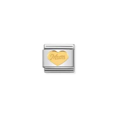 Nomination Composable Classic Länk med Guld Mamma Hjärtat