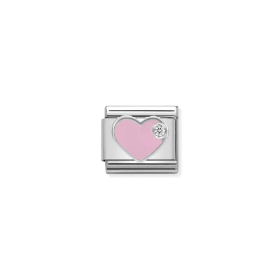 Nomination Composable Classic Länk pink Enamel Heart