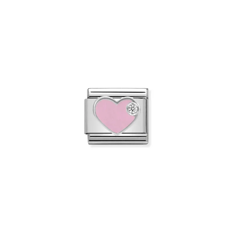 Nomination Composable Classic Länk pink Enamel Heart