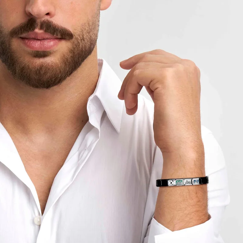 Nomination Composable Classic Länk pink Heart in Silver, Enamel and Stones
