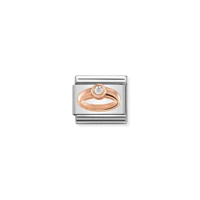 Nomination Composable Classic Ring med Stenlänk