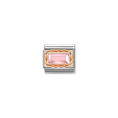 Nomination Composable Länk, Pink CZ i roséguld