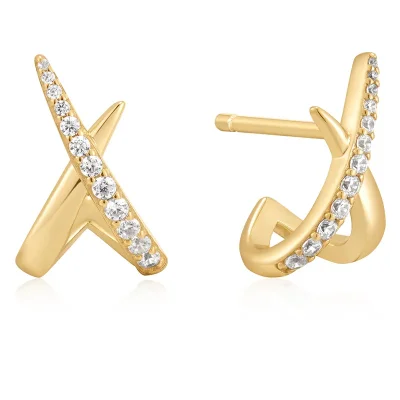 Ania Haie KISS POLISHED PAVE Stud Örhängen E057-03G