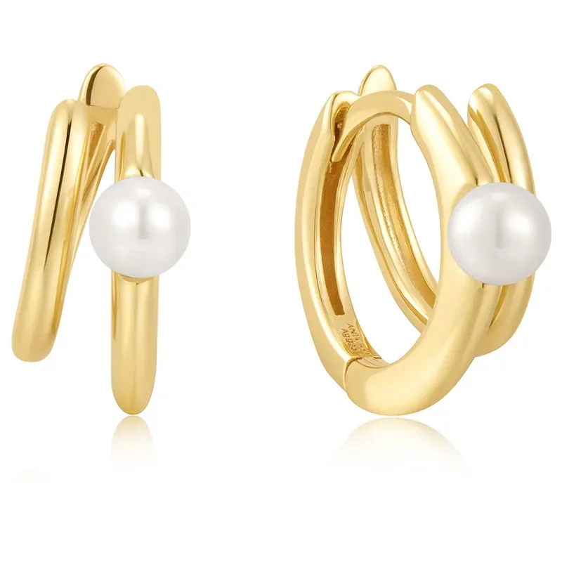 Ania Haie PARALLEL DUO FRESHWATER PEARL Örhängen E058-02G
