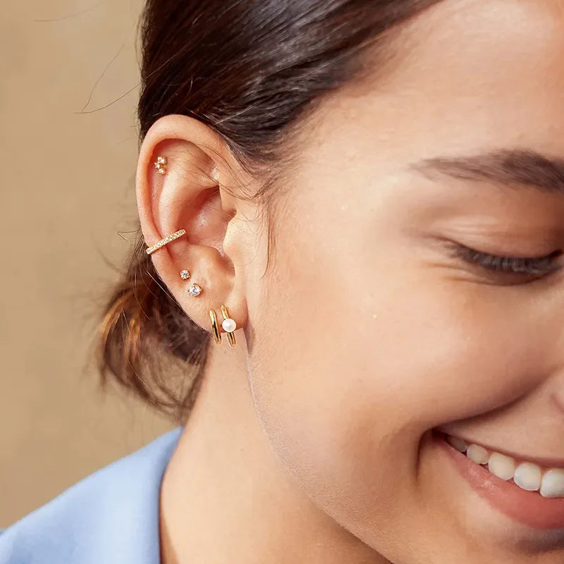 Ania Haie PARALLEL DUO FRESHWATER PEARL Örhängen E058-02G