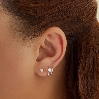 Ania Haie PARALLEL DUO FRESHWATER PEARL Örhängen E058-02H