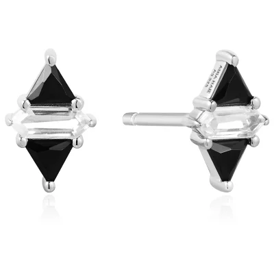 Ania Haie TRIANGLE Svart/WHITE CUBIC ZIRCONIA  Örhängen E059-07H