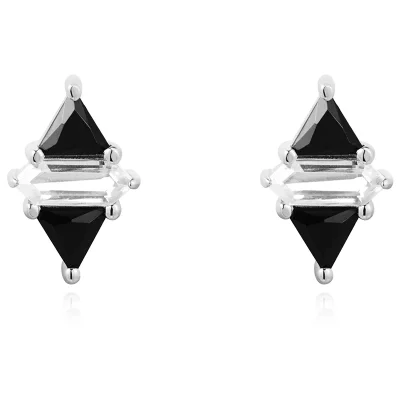 Ania Haie TRIANGLE Svart/WHITE CUBIC ZIRCONIA  Örhängen E059-07H