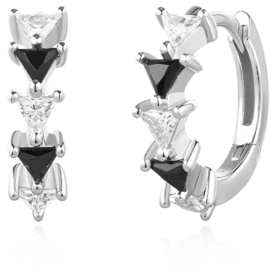 Ania Haie Svart/WHITE TRIANGULAR CUBIC ZIRCONIA Örhängen E059-13H
