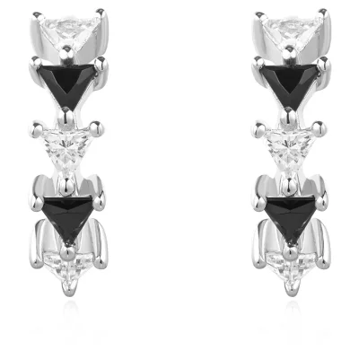 Ania Haie Svart/WHITE TRIANGULAR CUBIC ZIRCONIA Örhängen E059-13H