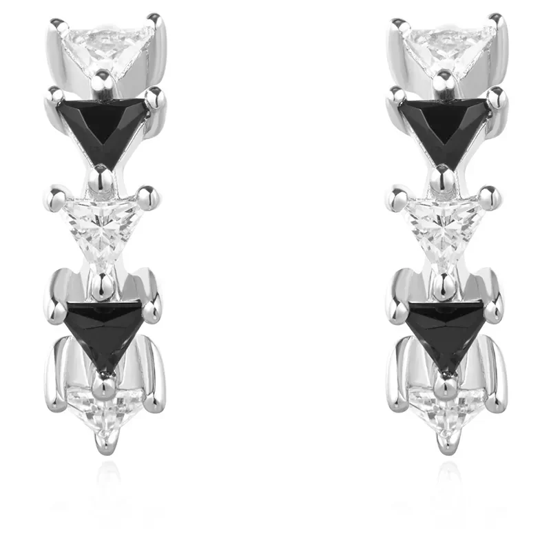 Ania Haie Svart/WHITE TRIANGULAR CUBIC ZIRCONIA Örhängen E059-13H