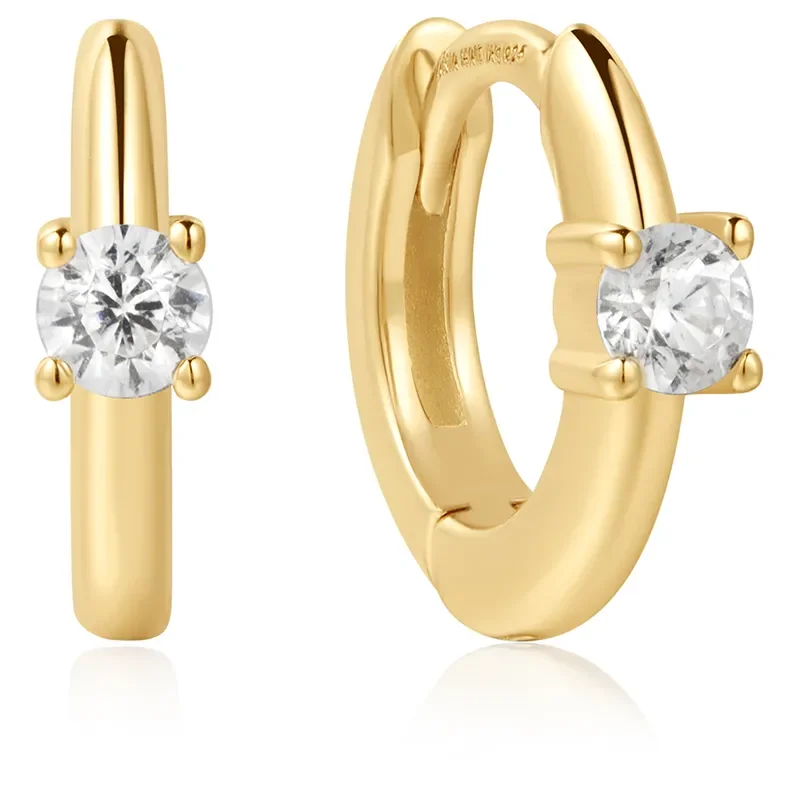Ania Haie SOLITAIRE CUBIC ZIRCONIA MINI HOOP Örhängen E061-03G