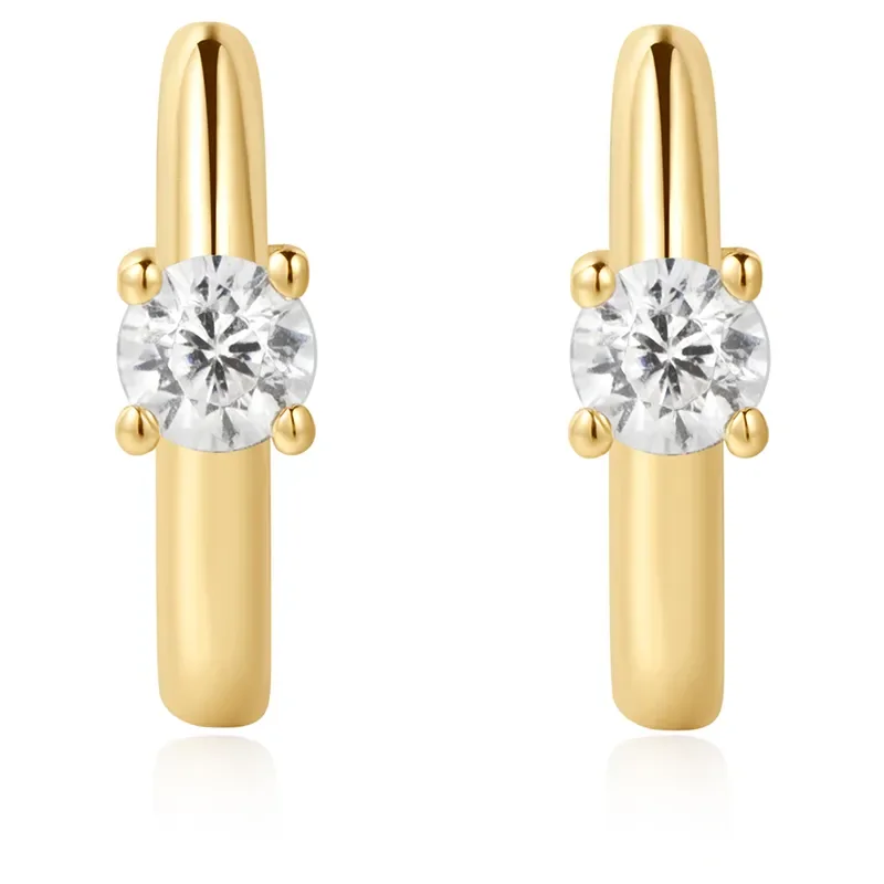 Ania Haie SOLITAIRE CUBIC ZIRCONIA MINI HOOP Örhängen E061-03G