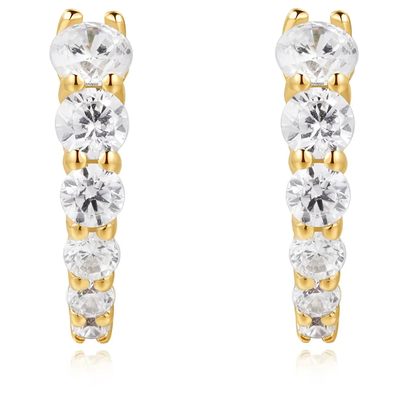 Ania Haie Guld GRADIENT PAVE HOOP Örhängen E061-06G