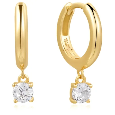 Ania Haie Guld DROP SOLITAIRE HOOP Örhängen E061-08G
