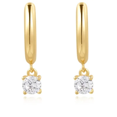 Ania Haie Guld DROP SOLITAIRE HOOP Örhängen E061-08G