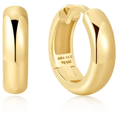 Ania Haie Guld DOME BAND HOOP Örhängen E061-10G