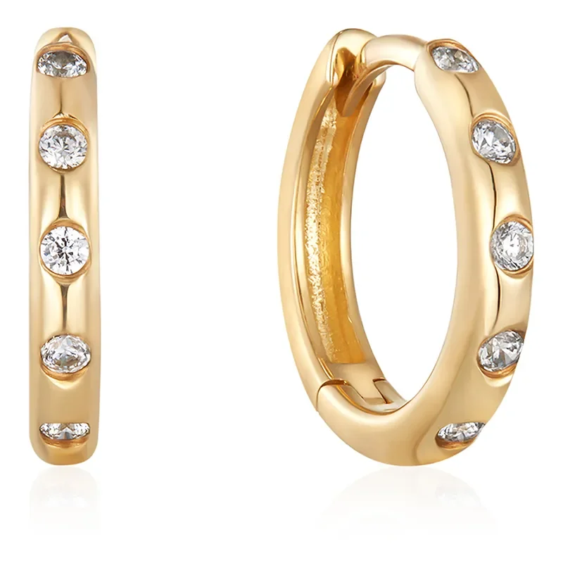 Ania Haie 14 KT HOOP Örhängen LAB GROWN DIAMOND EAU009-10YG