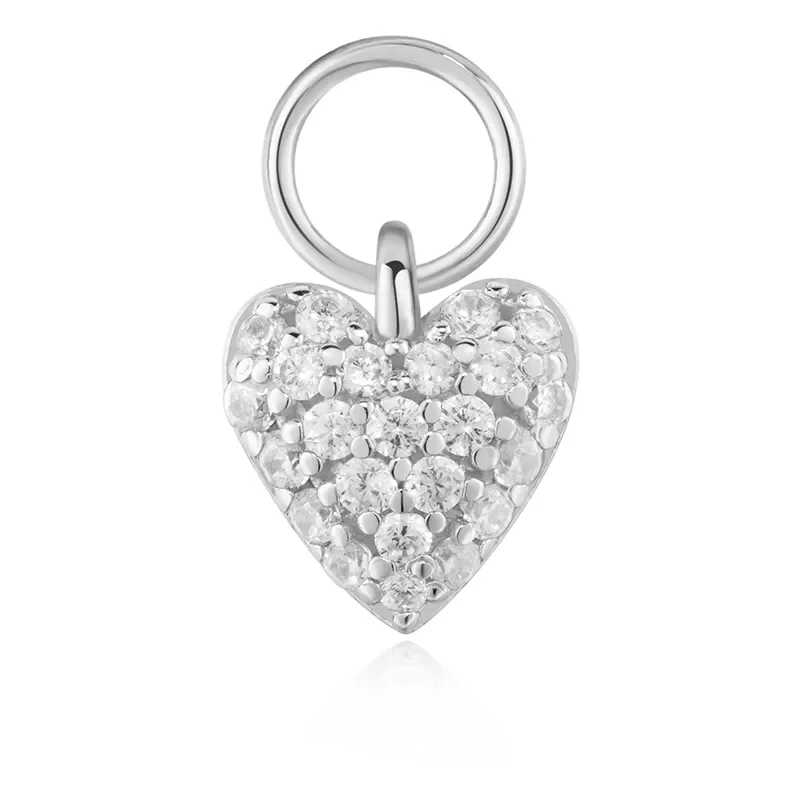 Ania Haie Silver HEART PAVE Örhängen Berlock EC060-05H