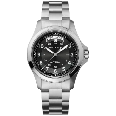 UHR L KHAKI KING AUTOMAT, SCHWARZ, 40MM